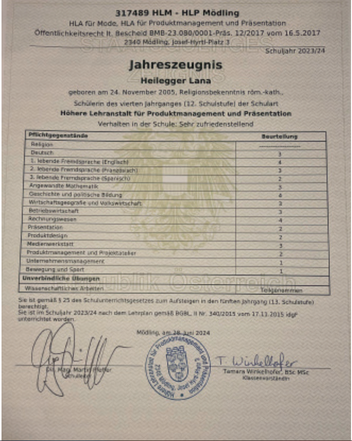 zeugnis